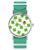 zegarki unisex Zegarek - Lucky heart - turkusowy, nylonowy