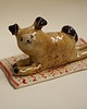 figurki i rzeźby Figurka mops. Ceramiczny piesek