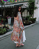 bluzki kimonowe damskie Kimono Flower Turkus LONG