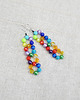 kolczyki szklane 7049 Długie kolorowe kolczyki