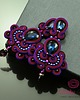 kolczyki soutache Fioletowo bordowe kolczyki sutasz