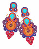 kolczyki soutache "Indyjska bajka'' kolorowe kolczyki sutasz