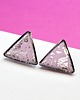 kolczyki z masy plastycznej PASTEL kolczyki sztyfty trójkąty