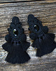 kolczyki soutache Czarne kolczyki soutache z chwostami