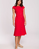 sukienki midi damskie Sukienka o fasonie litery A-czerwona(B217)