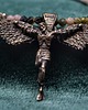 naszyjniki - inne "Icarus-Christus" - Mały naszyjnik z brązu z naturalnymi kamieniami