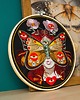 Ozdoby na ścianę Madame Butterfly black, haft w tamborku 20 cm
