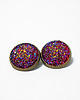 klipsy Klipsy - Druzy burgund - brąz