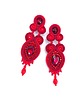 kolczyki soutache Lady kolczyki sutasz czerwone wieczorowe lekkie z kryształkami