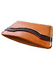 portfele męskie Etui na karty 004 jasno brązowe - mini portfel