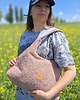 torby na ramię Różowa torba Hobo Margo z tkaniny boucle