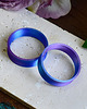 biżuteria różna Tunele do uszu 10-100mm / niebiesko-fioletowe / plugi, tunele siodłowe