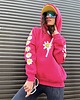 bluza z kapturem damska Bluza fuksja damska stokrotka
