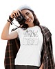 t-shirt damskie Koszulka kwiaty line art rośliny natura aparat