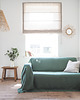 koce i narzuty Narzuta na kanapę  heavy linen EUCALYPTUS GREEN