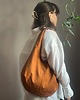 torby na ramię Hobo bag camel z podszewką terrazzo