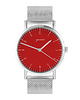 zegarki unisex Zegarek - Simple czerwony - bransoleta mesh