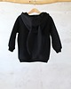 bluzy dla niemowlaka Bluza Kangurka Czarny KRÓLIK z Uszami