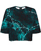 t-shirt damskie DR.CROW T-shirt Krótki CROP MarbleTurquoise