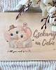 kartki, zaproszenia na chrzest Pamiątka chrztu baby shower album dla dzieci SŁONIKI