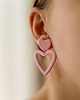 kolczyki z masy plastycznej Wiszące SERCA  edycja walentynkowa