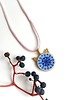 wisiory Naszyjnik w kobaltowe wzory kot
