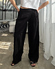 spodnie materiałowe damskie Spodnie Asymmetry Black
