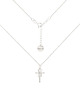 chokery Srebrny choker pancerka z krzyżem i nieskończonością