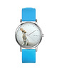 zegarki damskie Zegarek  mały - Zając - silikonowy, niebieski