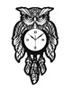 zegary DEKORACYJNY, AŻUROWY ZEGAR ŚCIENNY, SOWA, ŁAPACZ SNÓW,BOHO Design