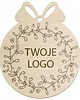ozdoby choinkowe Bombka ze sklejki z logo firmy 1SZT reklamowa Bombki choinkowe z logiem