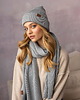 czapki damskie Czapka Cosy Days Szary Melanż 100% Merino