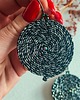 kolczyki soutache Kolczyki czarno srebrne koła lekkie