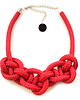 kolie Grube sploty / kolia XL / czerwony