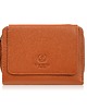 portfele damskie Portfel damski skórzany pomarańczowy duży w orientacji poziomej z RFID Paolo 