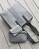 torby XXL Torba Filcowa XXL z kosmetyczką i etui - szara