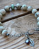 bransoletki wire wrapping Szare matowe kulki   - bransoletka