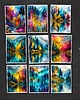 grafiki i ilustracje W magicznym lesie  - zestaw 9 grafik