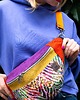 saszetka nerka Kolorowa nerka damska duża saszetka handmade ZEBRA VIBE