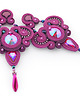 kolczyki soutache Eleganckie kolczyki w kolorze burgundowym