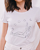 t-shirt damskie Femi-Shirt "Moon Girl" Biały
