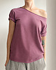 t-shirt damskie Śliwkowy melanż Oversize
