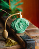 perfumy damskie Vintage zielony flakon na perfumy art deco szkło malachitowe