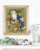 grafiki i ilustracje PLAKAT zimowy świąteczny vintage grafika