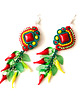 kolczyki soutache Sutaszowe kolczyki TIHANY z papryczkami