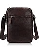 torby i nerki męskie Saszetka męska skórzana brązowa na ramię washed leather SL-03-CSBR