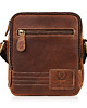 torby i nerki męskie SASZETKA MĘSKA SKÓRZANA NA RAMIĘ BRĄZOWA VINTAGE SI-35-BR