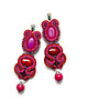 kolczyki soutache Kolczyki soutache - duże, fuksja, czerwień