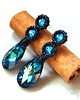 kolczyki swarovski Bermuda Blue, kolczyki z kryształami Swarovski