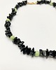 chokery Czarny choker zkamieniami